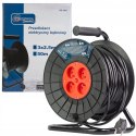 PRZEDŁUŻACZ NA BĘBNIE 3x2,5 50m BĘBNOWY BUDOWLANY ZWIJAK OGRODOWY