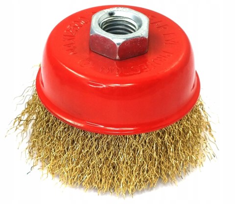 SZCZOTKA DRUCIANA CZOŁOWA miedzian - złota M14 65mm