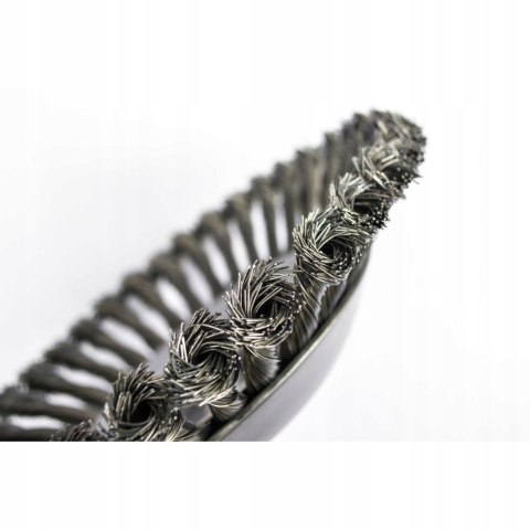 SZCZOTKA DRUCIANA DO KOSY SPALINOWEJ GŁOWICA 200mm TARCZA SKRĘCONA PLECIONA