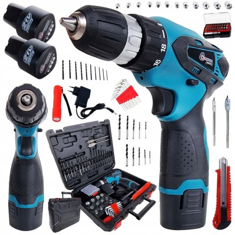 WIERTARKO WKRĘTARKA AKUMULATOROWA 2 AKU ZESTAW 21V