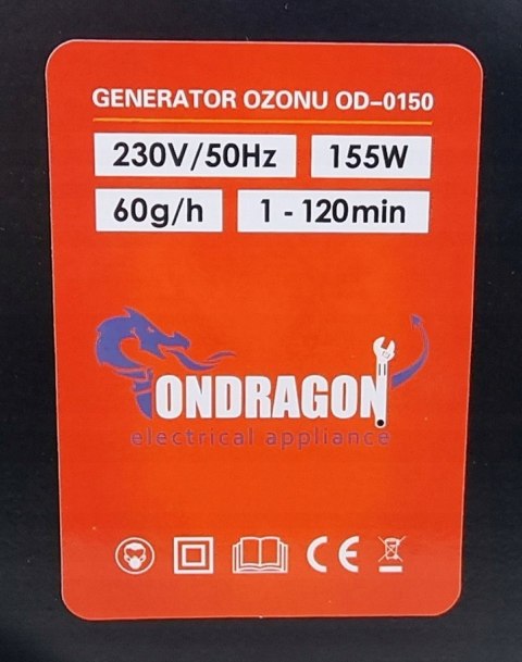 GENERATOR OZONU MOCNY 60 000 MG/H ozonator +TIMER