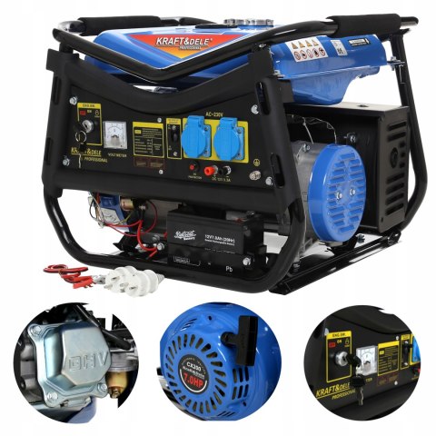 AGREGAT PRĄDOTWÓRCZY PRĄDU PRZENOŚNY JEDNOFAZOWY MOCNY 3000W BENZYNA KD143