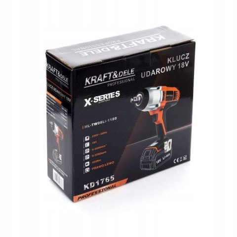 KLUCZ UDAROWY AKUMULATOROWY BEZSZCZOTKOWY SILNIK 20V 450NM MOCNY DO KÓŁ