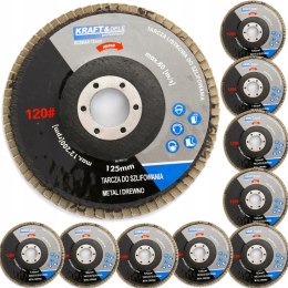 Komplet Tarcz Listkowych do Drewna Metalu 115 mm P60 10 Sztuk Kraft&Dele