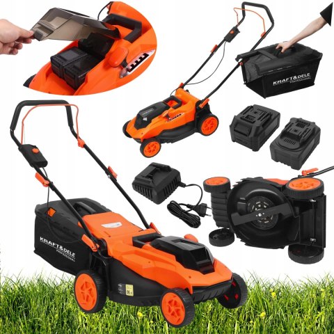Kosiarka Akumulatorowa 2x 20V/6Ah 50L 43 cm 3200 RPM Kraft&Dele