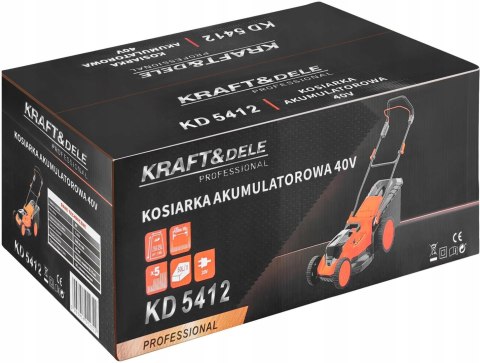 Kosiarka Akumulatorowa 2x 20V/6Ah 50L 43 cm 3200 RPM Kraft&Dele