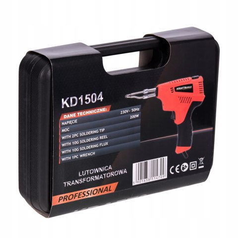 LUTOWNICA PISTOLETOWA PRECYZYJNA 200W REGULACJA MOCNA + WALIZKA KD1504