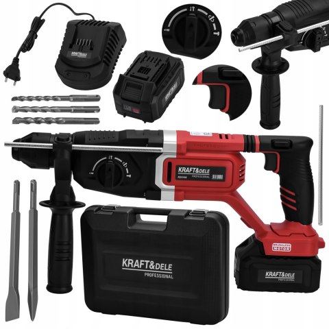 Młot Udarowy Akumulatorowy Młotowiertarka wiertarka SDS+ 4,5J 21V 2 x 4Ah