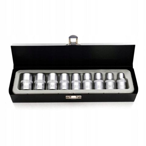 NASADKI KLUCZE E-TORX 1/2 9 SZTUK ZESTAW + WALIZKA