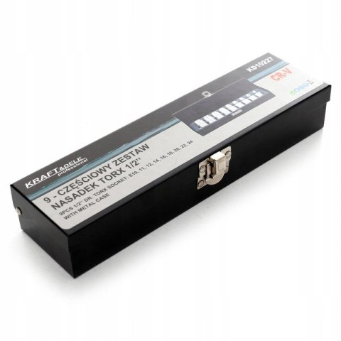 NASADKI KLUCZE E-TORX 1/2 9 SZTUK ZESTAW + WALIZKA