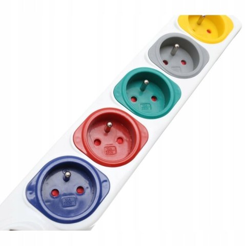 Przedłużacz 5m listwa 5 gniazd z włącznikiem