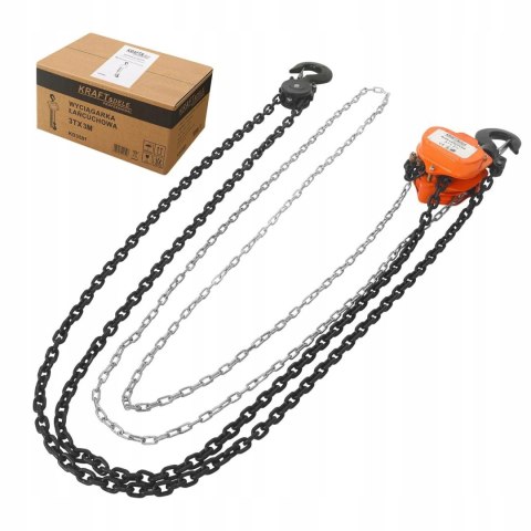 Ręczna Wciągarka Dźwigniowa 3000 Kg 3T 3 m Kraft&Dele