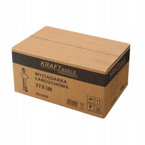 Ręczna Wciągarka Dźwigniowa 3000 Kg 3T 3 m Kraft&Dele