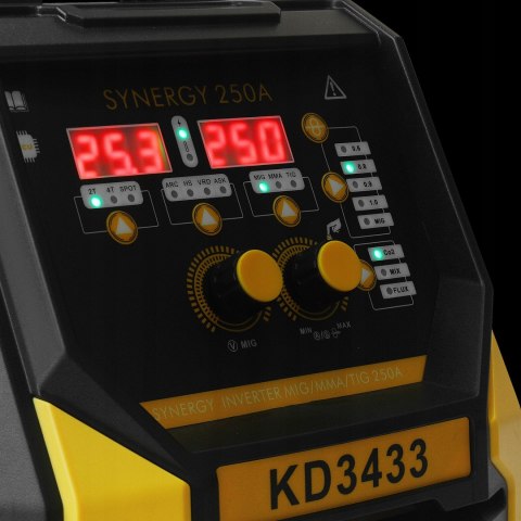 SPAWARKA INWERTOROWA MIG/MAG FLUX MMA LIFT-TIG SYNERGY 250A SOLIDNA KD3433