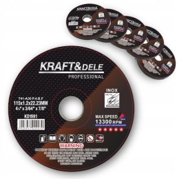 TARCZA DO CIĘCIA METALU 115MM ZESTAW 25 szt DYSK INOX DO STALI MOCNE KD1991