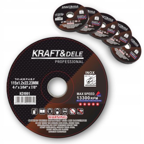 TARCZA DO CIĘCIA METALU 115MM ZESTAW 25 szt DYSK INOX DO STALI MOCNE KD1991