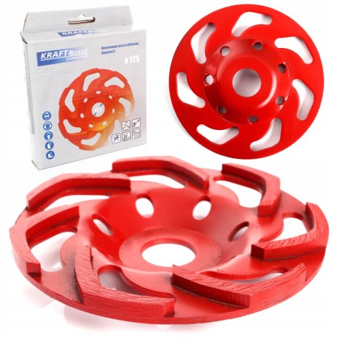 TARCZA ŚCIERNA DIAMENTOWA SZLIFIERSKA 125 x 22,2 mm SEGMENT S KRAFT&DELE