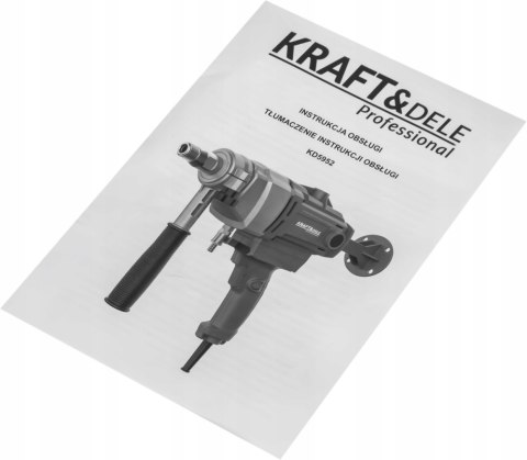 Wiertnica Betonu Ścian Diamentowa Chłodzenie Wodą 2300W Ø202 mm Kraft&Dele