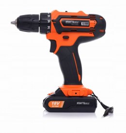 Wkrętarka Wiertarka Akumulatorowa 18V 1100 rpm Bateria Ładowarka Kraft&Dele
