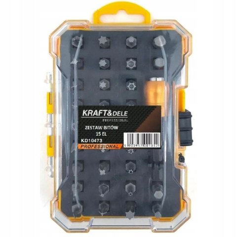 ZESTAW BITÓW 15 ELEMENTÓW NASADKI BITY WALIZKA