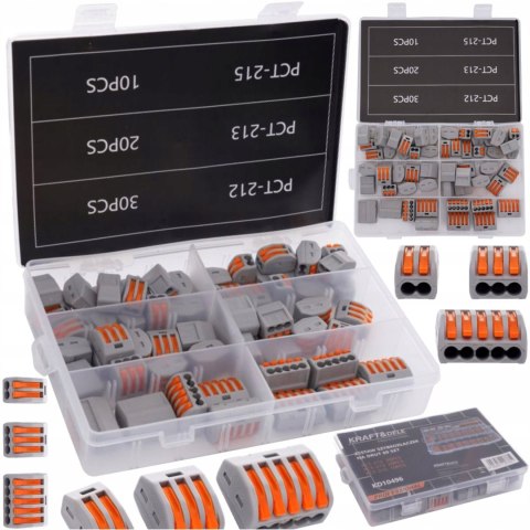 ZESTAW SZYBKOZŁĄCZEK ELEKTRYCZNYCH DO DRUTU 0,5 - 2,5 MM 60SZT