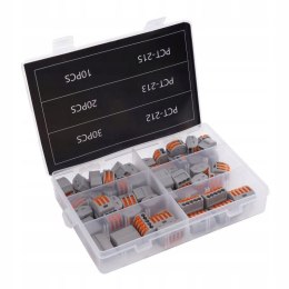 ZESTAW SZYBKOZŁĄCZEK ELEKTRYCZNYCH DO DRUTU 0,5 - 2,5 MM 60SZT