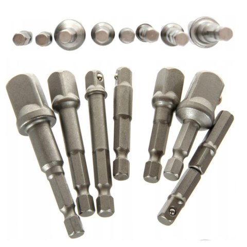 Adaptery Redukcyjne Wkrętarki Nasadki 8 sztuk Kraft&Dele KD1559