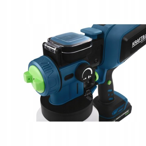 Bezprzewodowy Akumulatorowy Pistolet Natryskowy Lakierniczy 21V 1,2 L LED