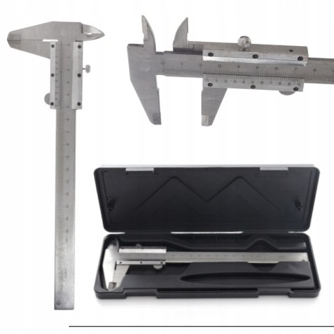 DOKŁADNA SUWMIARKA TRADYCYJNA 0-150 mm MANUALNA ANALOGOWA STAL + ETUI