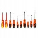 HARTOWANE WKRĘTAKI ŚRUBOKRĘTY IZOLOWANE 10 ELEMENTÓW KD10901