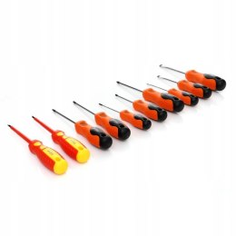 HARTOWANE WKRĘTAKI ŚRUBOKRĘTY IZOLOWANE 10 ELEMENTÓW KD10901
