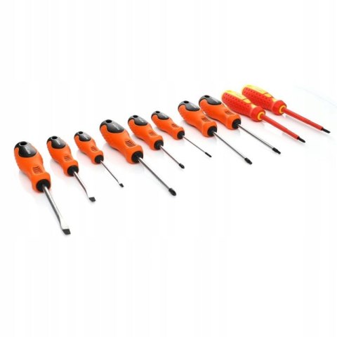 HARTOWANE WKRĘTAKI ŚRUBOKRĘTY IZOLOWANE 10 ELEMENTÓW KD10901