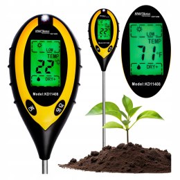 KWASOMIERZ MIERNIK TESTER OGRODNICZY PH GLEBY ZIEMII TEMPERATURA WILGOTNOŚĆ