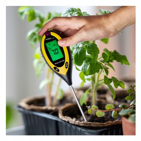 KWASOMIERZ MIERNIK TESTER OGRODNICZY PH GLEBY ZIEMII TEMPERATURA WILGOTNOŚĆ