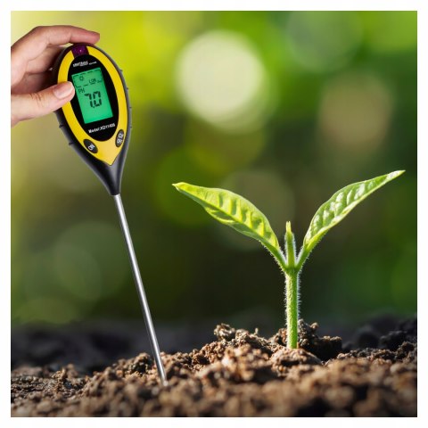 KWASOMIERZ MIERNIK TESTER OGRODNICZY PH GLEBY ZIEMII TEMPERATURA WILGOTNOŚĆ