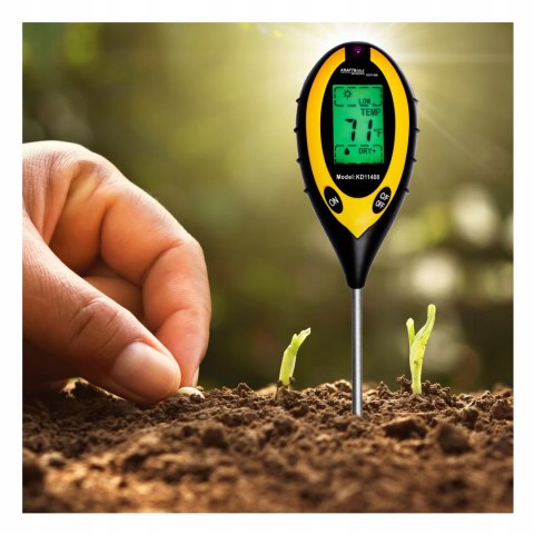 KWASOMIERZ MIERNIK TESTER OGRODNICZY PH GLEBY ZIEMII TEMPERATURA WILGOTNOŚĆ
