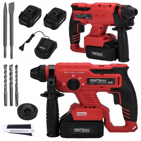 MŁOT UDAROWY MŁOTOWIERTARKA UDAROWA UDAR SDS+ 3J WIERTŁA 2X AKU 21V 4Ah