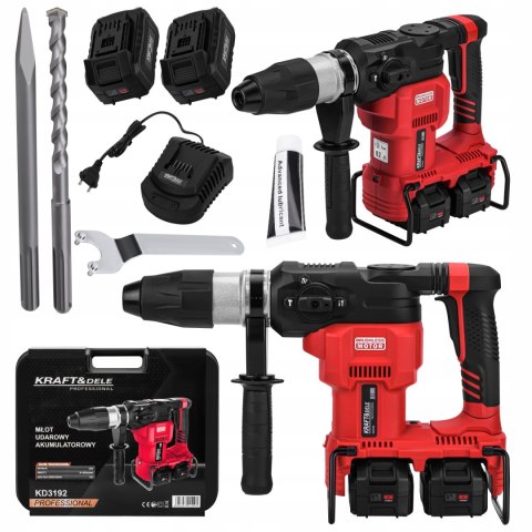 Młot Udarowy SDS+ UDAR Młotowiertarka akumulatorowa MOCNY 10J 2x AKU 21V