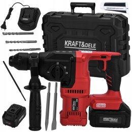 Młotowiertarka wiertarka młot udarowy SDS plus 3,5J 2xAKU 4Ah 21V 4W1