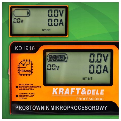 PROSTOWNIK MIKROPROCESOROWY AKUMULATOROWY ŁADOWARKA 10AMP 12/24V