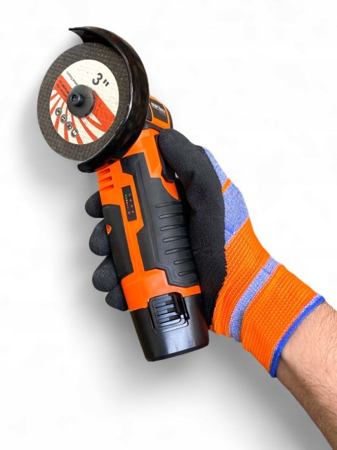 Szlifierka Kątowa Akumulatorowa 1500 mAh Bateria 2x12V 7 Tarcz Kraft&Dele