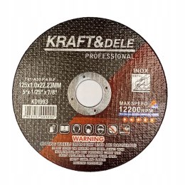 Tarcza do metalu Kraft&Dele 25 sztuk 125x1.2x22,23 mm