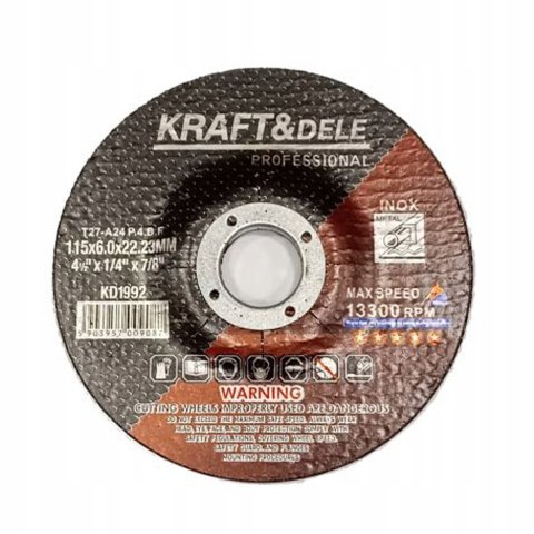 Tarcza do metalu Kraft&Dele 5 sztuk 115x6.0x22,23 mm