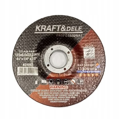 Tarcza do metalu Kraft&Dele 5 sztuk 115x6.0x22,23 mm