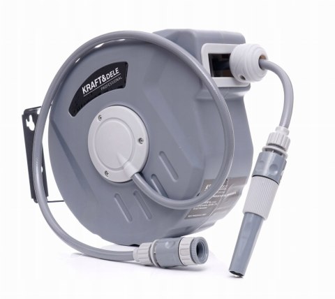 WĄŻ OGRODOWY ZWIJANY AUTOMATYCZNY BĘBEN PISTOLET ZRASZACZ 10m+1 KD2081