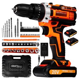 WIERTARKO WKRĘTARKA AKUMULATOROWA NASADKI BITY LED WALIZKA ZESTAW AKU X2