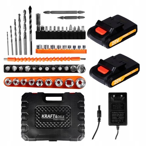 WIERTARKO WKRĘTARKA AKUMULATOROWA NASADKI BITY LED WALIZKA ZESTAW AKU X2