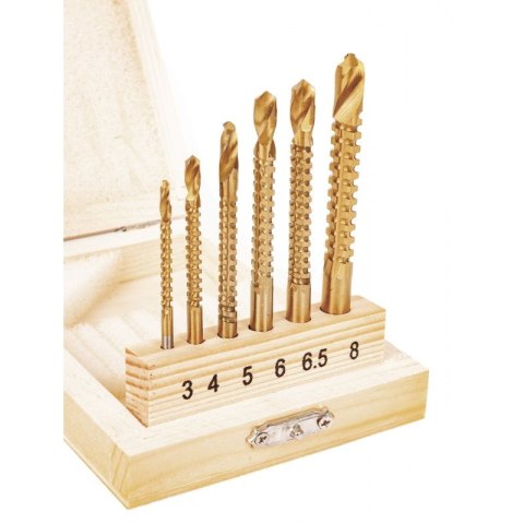 WIERTŁA FREZUJĄCE KD997 6SZT. FREZY 3-8MM KD997