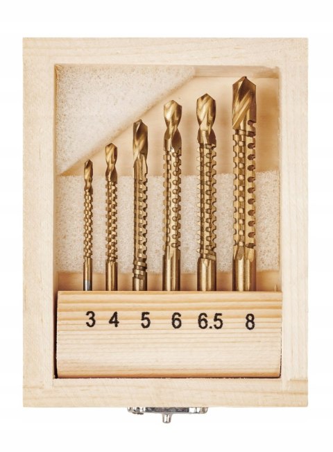 WIERTŁA FREZUJĄCE KD997 6SZT. FREZY 3-8MM KD997