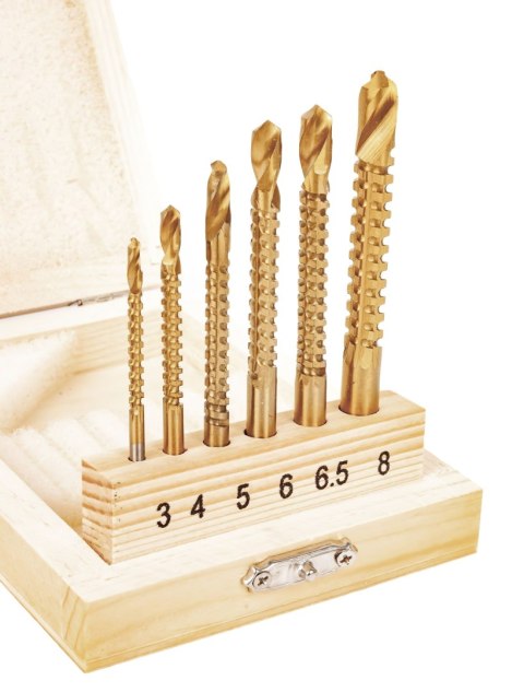 WIERTŁA FREZUJĄCE KD997 6SZT. FREZY 3-8MM KD997